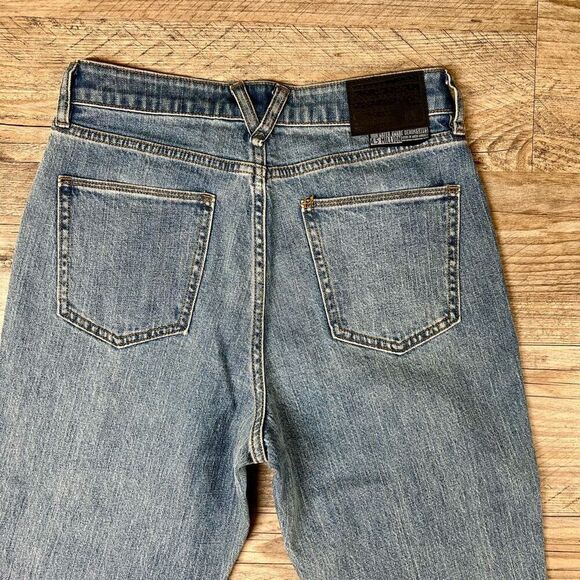 Volcom Womens Blue Liberator High Rise Whiskered Straight Jeans Size 27 - Picture 10 of 11